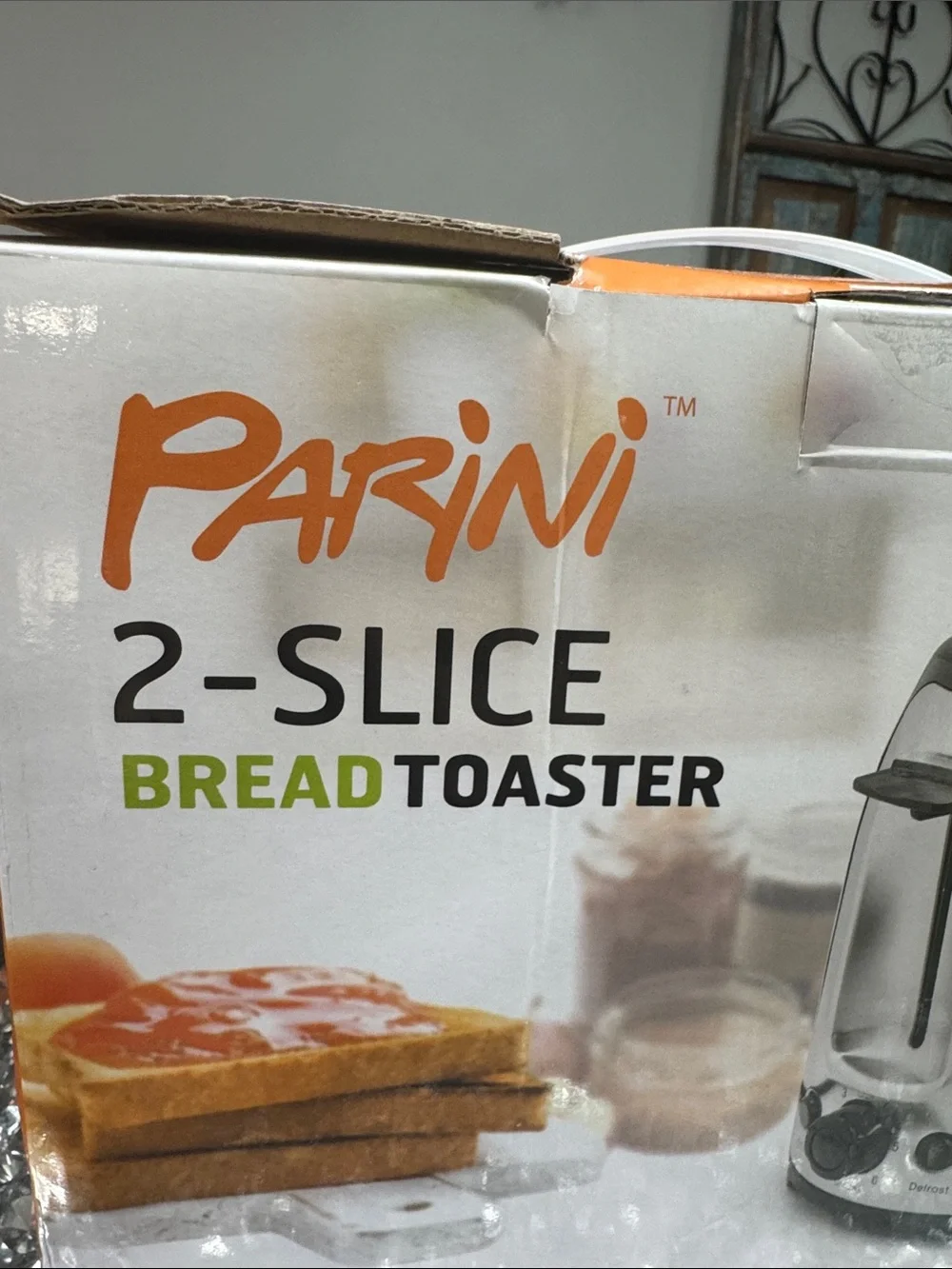 Parini 2-Slice Bread Toaster in Black NEW